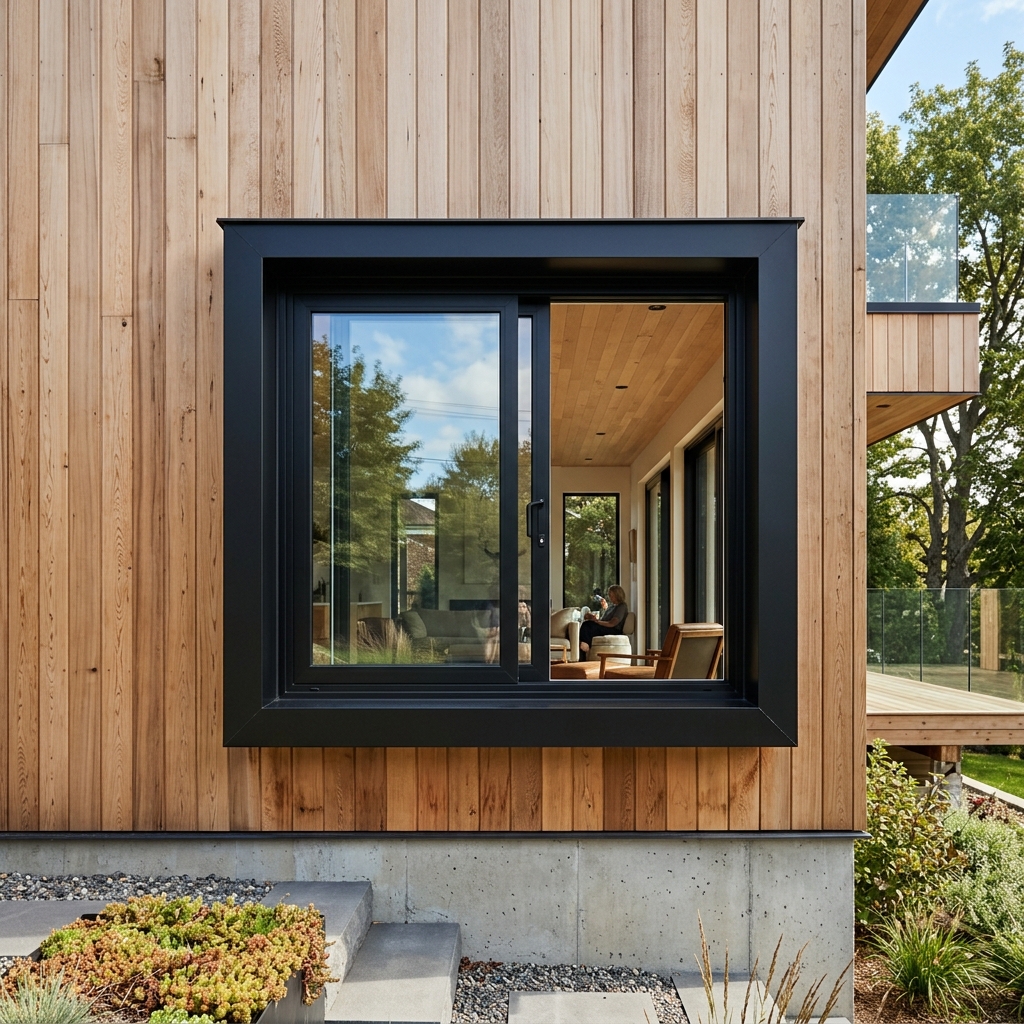 AEP Premium Black Aluminium Sliding Door System — Architectural Residential Project